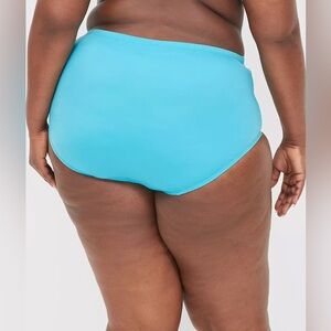 Lane Bryant turquoise midi swim brief, size 14